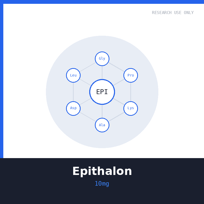 Claripep Epithalon 10mg lyophilised research peptide vial