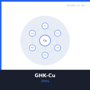 Claripep GHK-Cu 200mg lyophilised research peptide vial