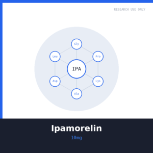 Claripep Ipamorelin 10mg lyophilised research peptide vial